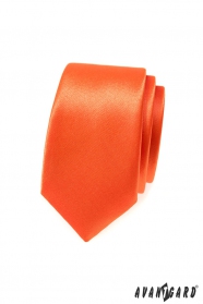 Cravată îngustă portocalie