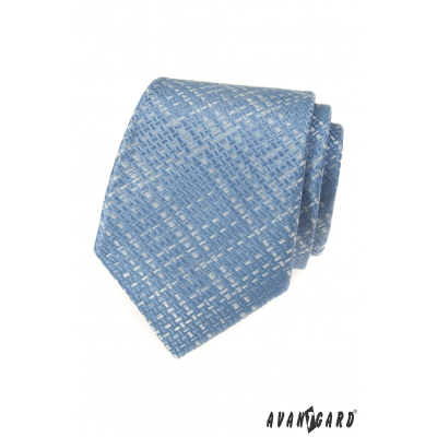 Cravată albastru deschis cu model țesut
