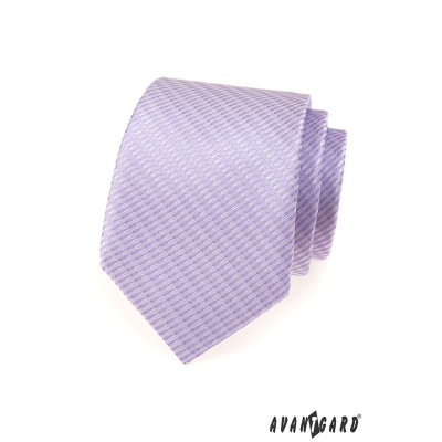 Cravata alba cu dungi liliac