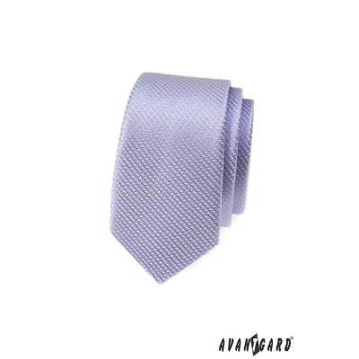 Cravată îngustă cu model liliac Avantgard