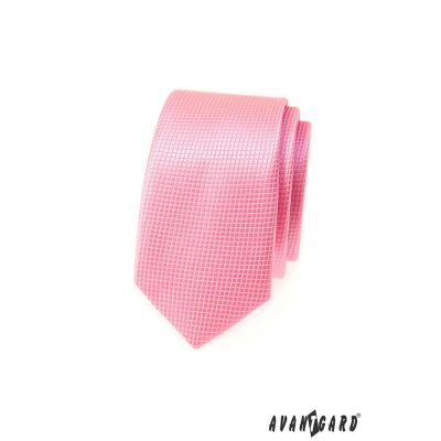 Cravată îngustă Avantgard, cub roz
