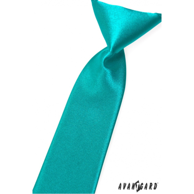 Cravata de baieti albastru turcoaz