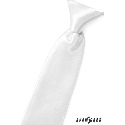 Cravata pentru bebelusi alb lucios