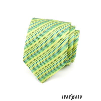 Cravată cu dungi verde deschis