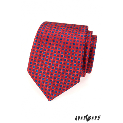 Cravata rosie, model albastru