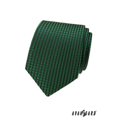 Cravata verde cu model in carouri