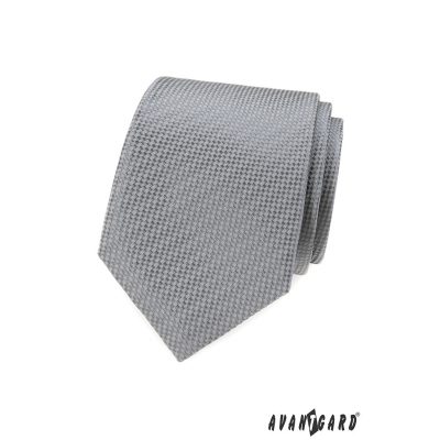 Cravată gri cu model întrepătruns