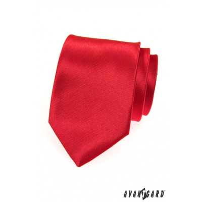 Cravată roșie netedă pentru bărbați