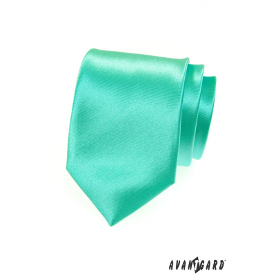 Cravata verde menta lucioasa