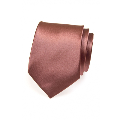 Cravată monocrom maro cu luciu
