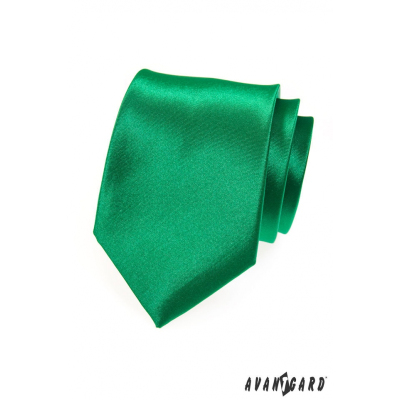 Cravată verde distinctivă într-o singură culoare