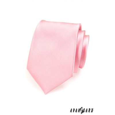 Cravata barbati roz lucios