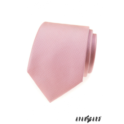 Cravata texturata roz pudrat