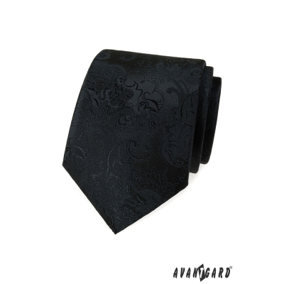 Cravata neagra cu model paisley