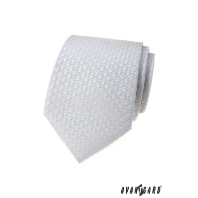Cravată gri deschis cu model 3D