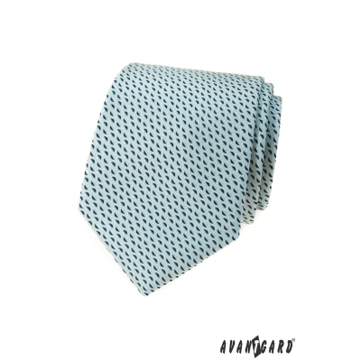 Cravată mentă ușoară cu model albastru