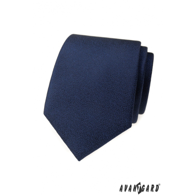Cravată albastru închis cu suprafață texturată