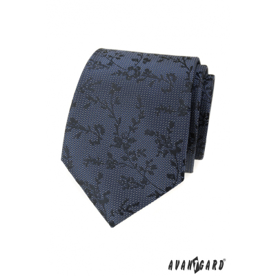 Cravată albastră texturată cu model