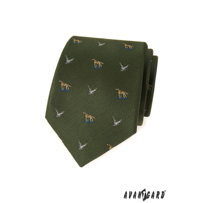 Cravată verde de vânătoare