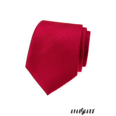 Cravată roșie cu textură de suprafață