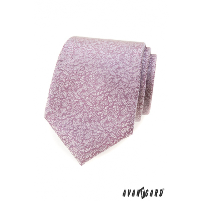 Cravata roz cu model mic