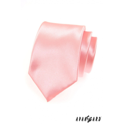 Cravată netedă roz pentru bărbați