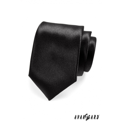Cravata clasica pentru barbati negru lucios
