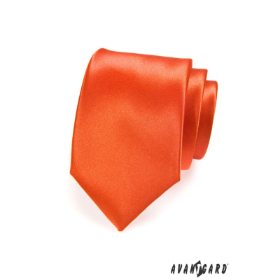 Cravată monocromă portocalie