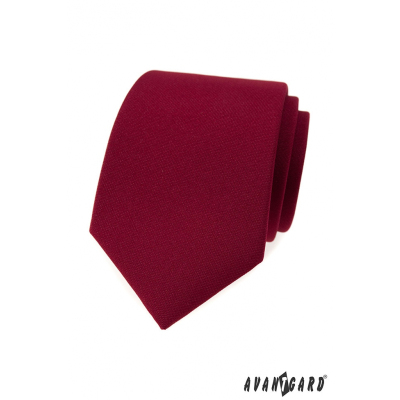 Cravată bărbătească din burgundy mat