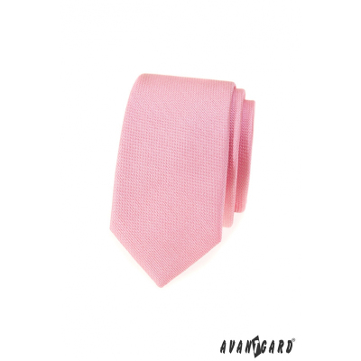 Cravată îngustă structurată roz