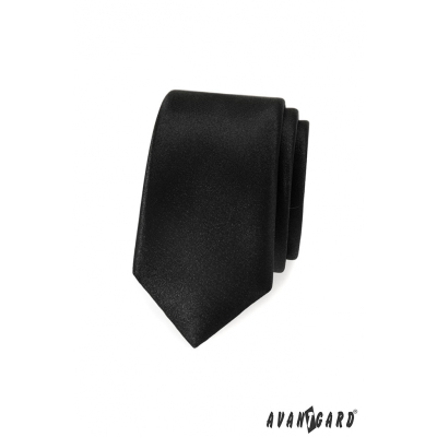 Cravată îngustă, neagră, pentru bărbați, Avantgard