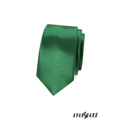Cravată îngustă nuanță strălucitoare de verde
