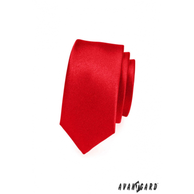 Cravată roșie elegantă îngustă