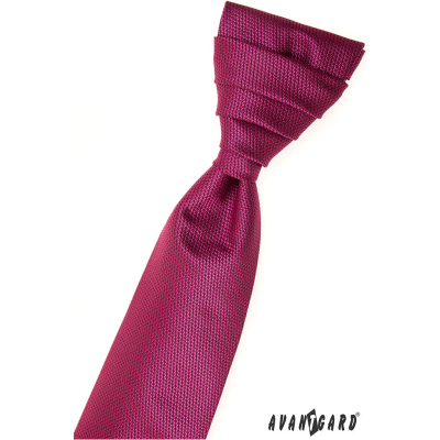 Cravata franceza de nunta model delicat fucsia