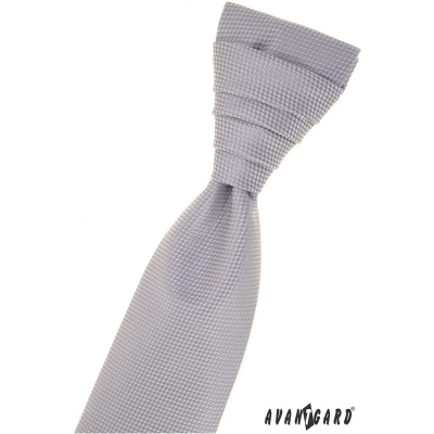 Cravată franceză structurată gri