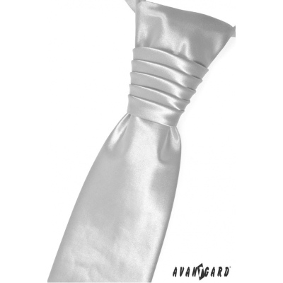 Cravata de nunta simpla de argint