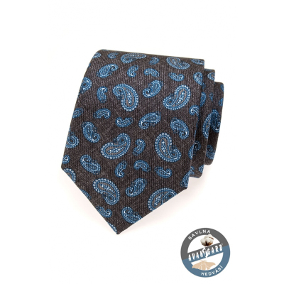 Cravată pentru bărbați din mătase albastru caisley