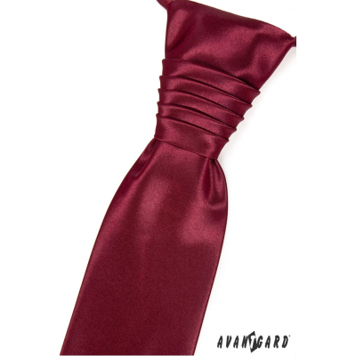 Cravată de nuntă franceză burgundă o culoare