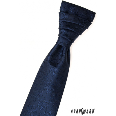 Cravata de nunta eleganta albastru inchis