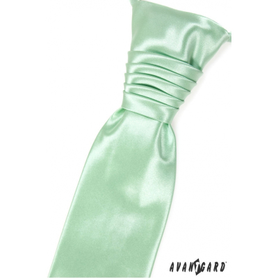 Cravată de mireasă verde delicat