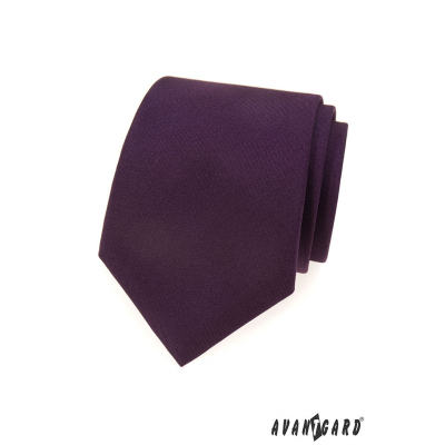 Cravată mată violet închis