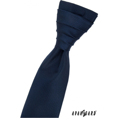 Cravată franțuzească cu model albastru închis