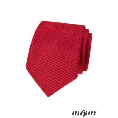 Cravată roșie cu model liniutit