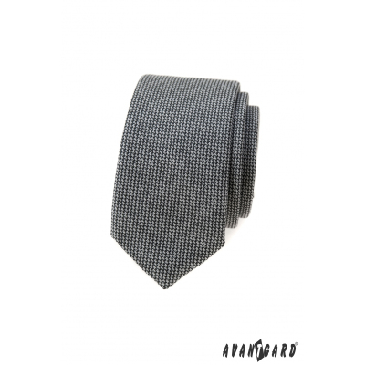 Cravată îngustă gri de 5 cm