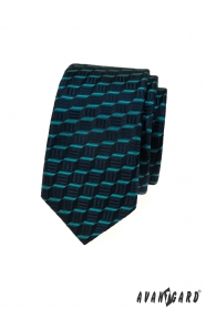 Cravata albastra cu efect 3D
