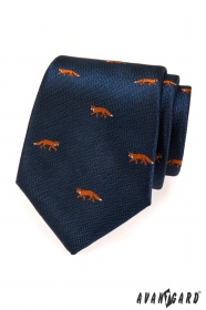 Cravată cu o vulpe portocalie