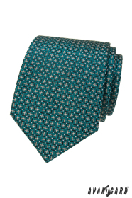 Cravata cu model in nuanta turcoaz