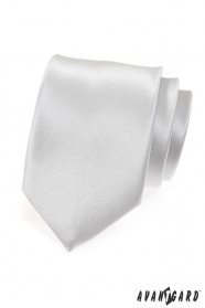 Cravată albă netedă strălucitoare