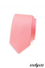 Cravată îngustă de culoare somon