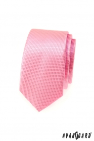 Cravată îngustă Avantgard, cub roz